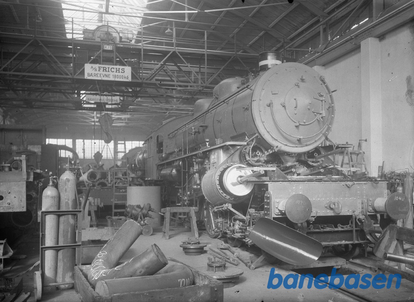 Samling af E maskine i lokoværkstedet Samling af E maskine i lokoværkstedet