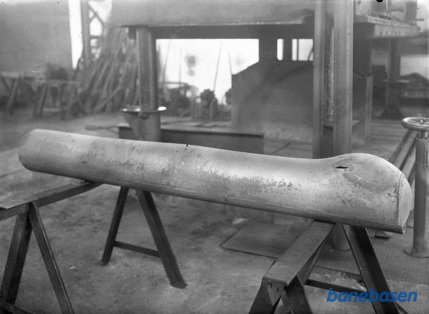 Defekt damprør for lok E