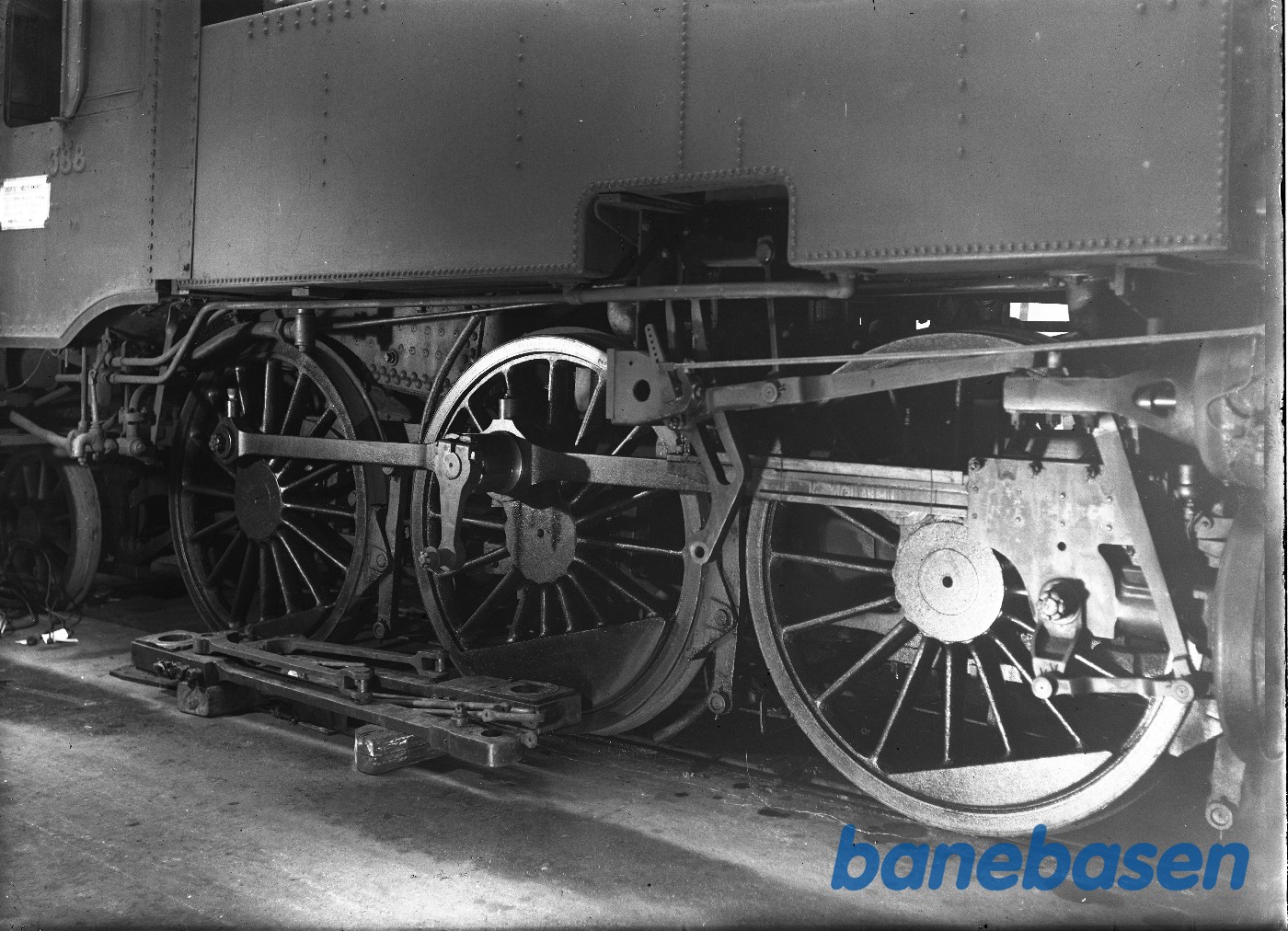 Norsk loko 388, nærbillede Højre side Norsk loko 388, nærbillede Højre side