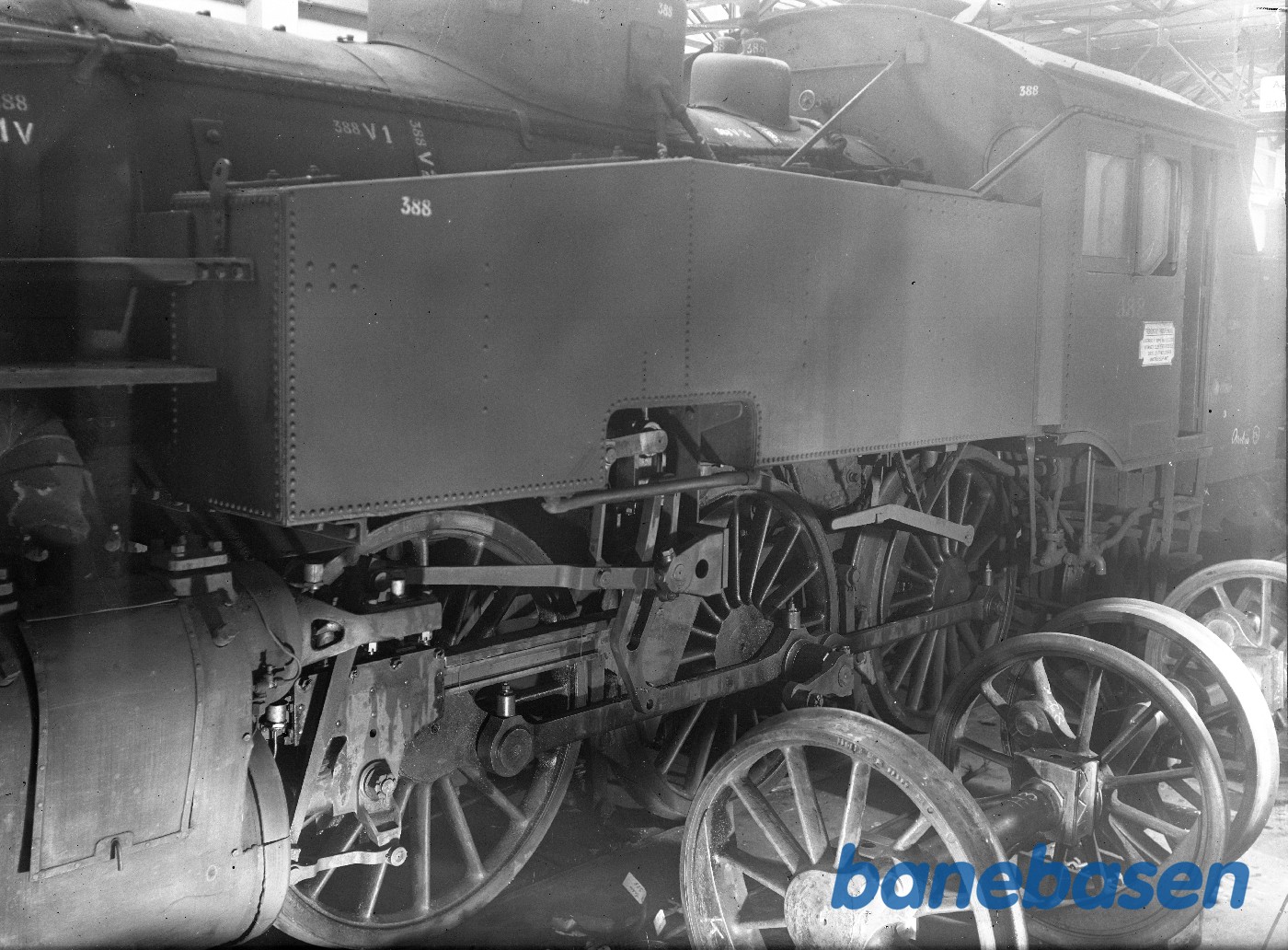 Norsk loko 388, nærbillede Venstre side Norsk loko 388, nærbillede Venstre side