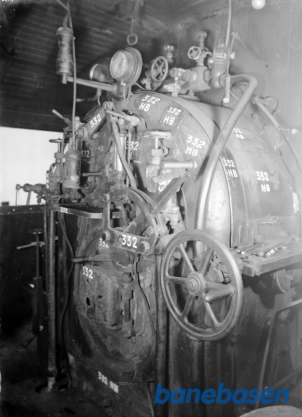 Norsk loko 332. Førerplads Højre Norsk loko 332. Førerplads Højre