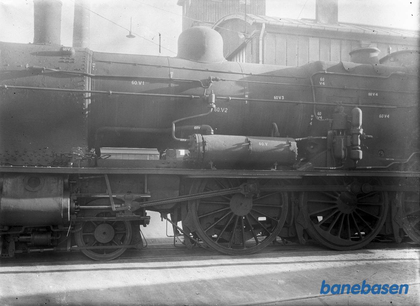 Hollandske loko 3760,Venstre side. Med markering