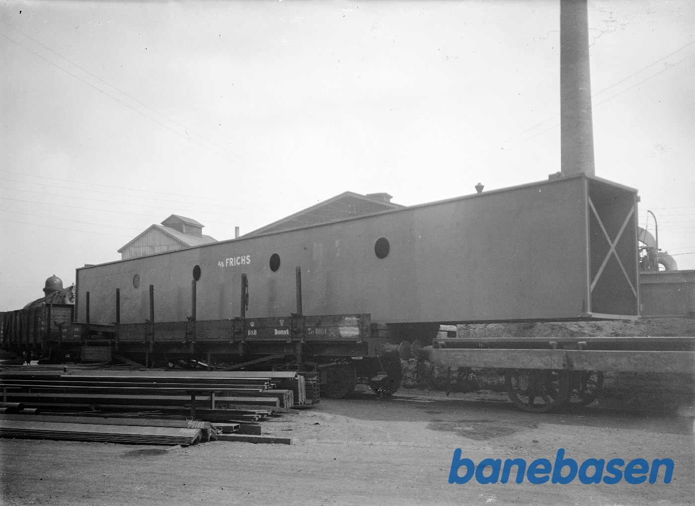 Bro på banevogn. Korn og foderstof Bro på banevogn. Korn og foderstof