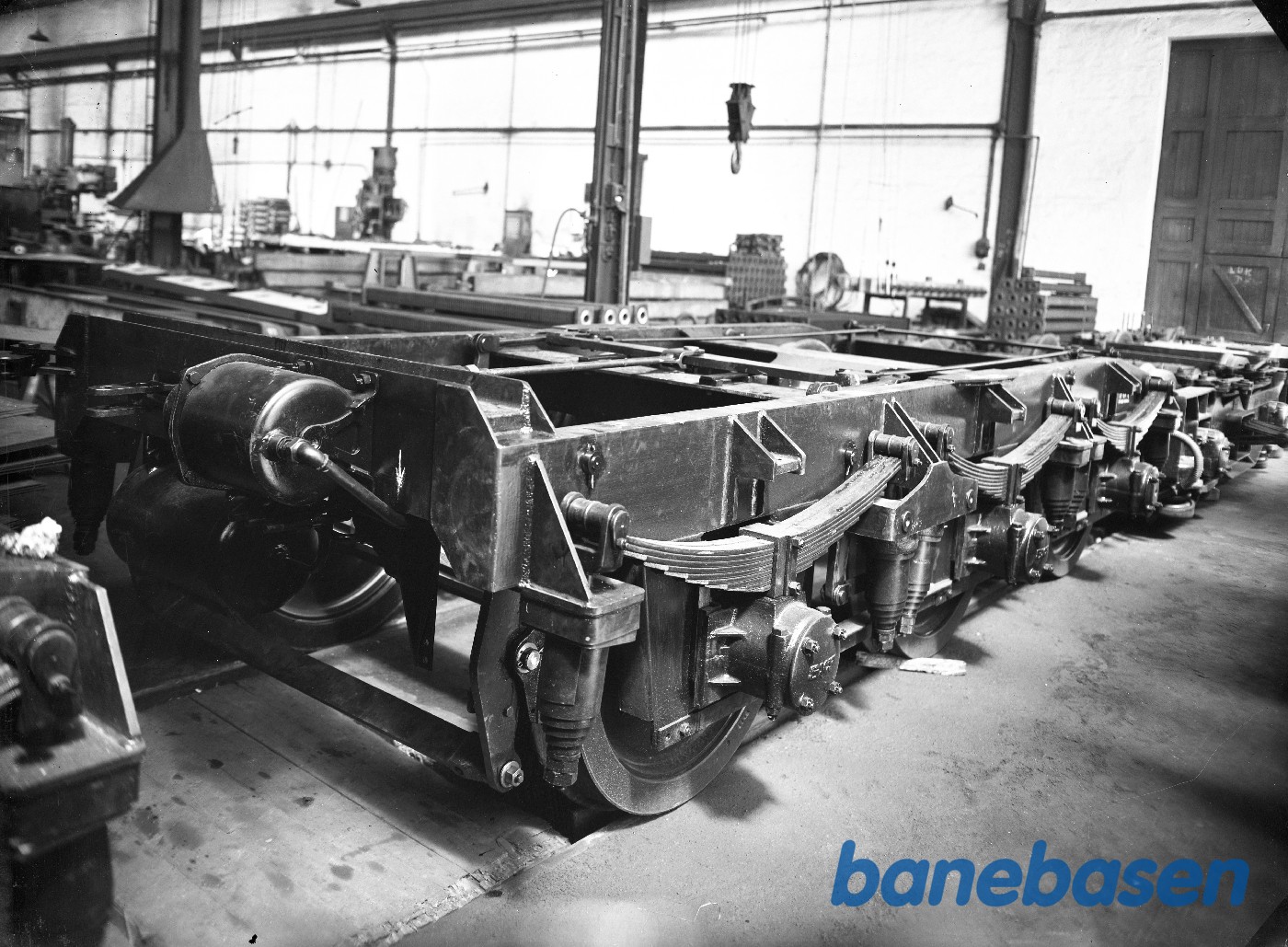 Bogie for privatbaneloko fra venstre Bogie for privatbaneloko fra venstre