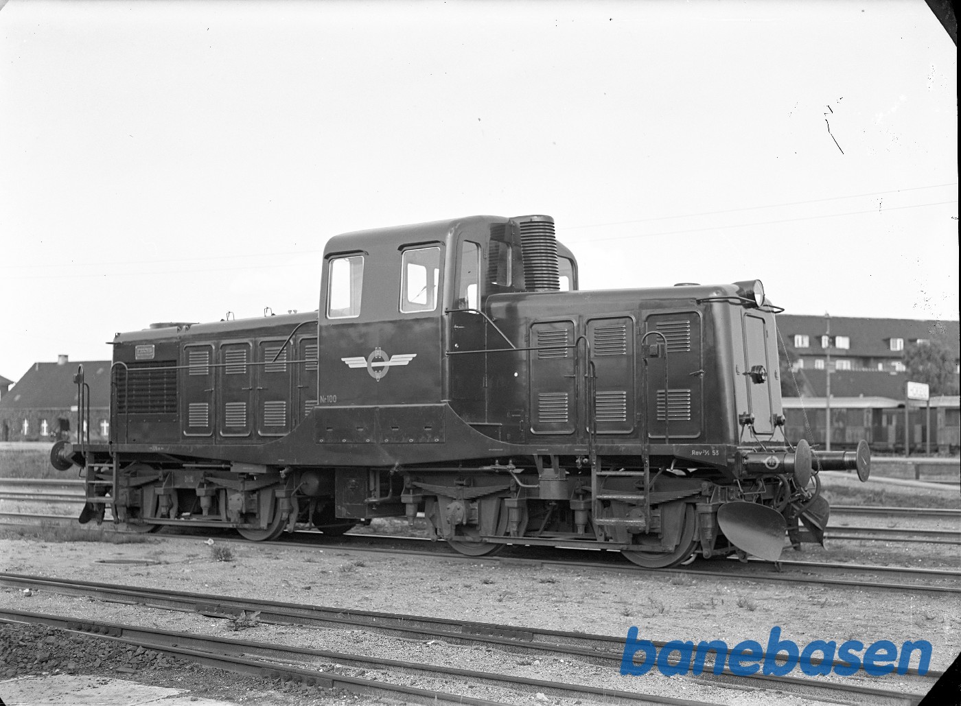 350 HK diesellok for HV. Prøvetog på Horsens st. 350 HK diesellok for HV. Prøvetog på Horsens st.