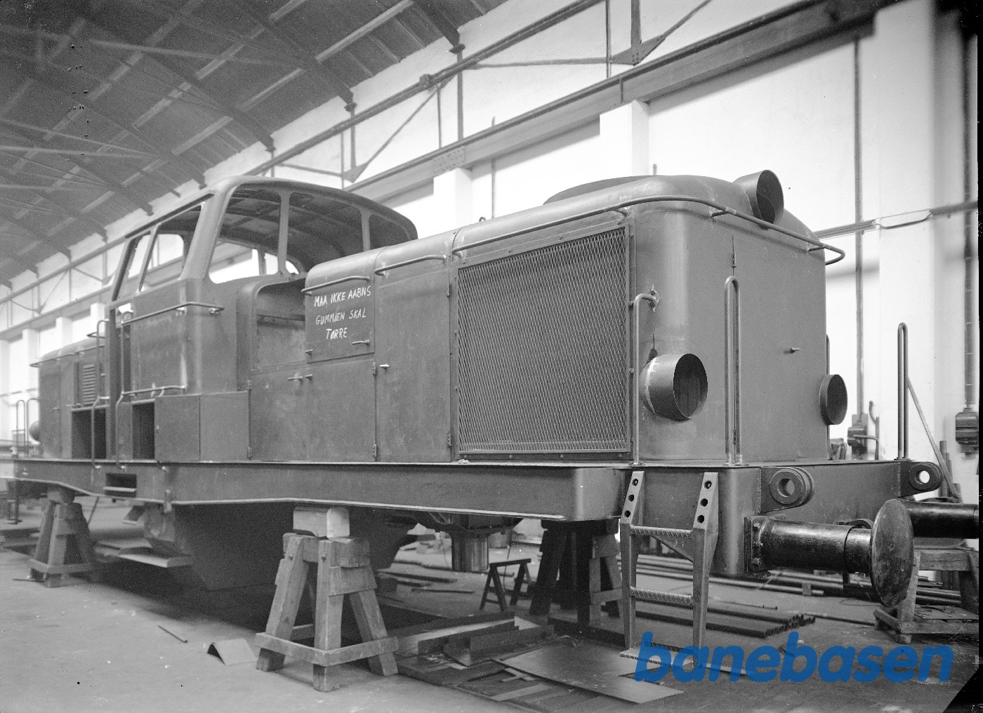 Loko MT under montage i lokomotivværkstedet Loko MT under montage i lokomotivværkstedet