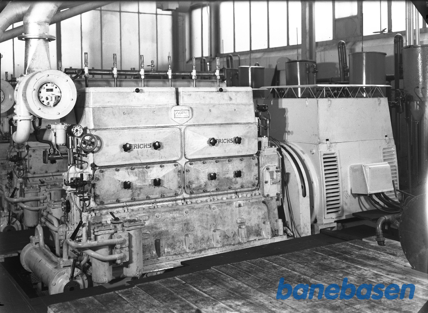 Dieselmotor på prøvebænken Dieselmotor på prøvebænken