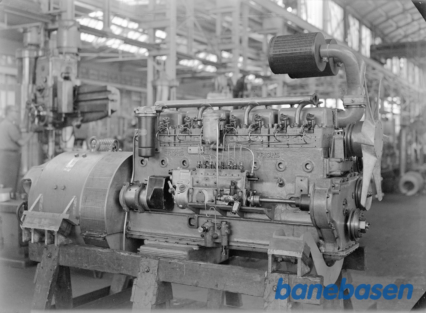 Dieselmotor D.M.8100 for roebanelokomotiv. Nakskov Dieselmotor D.M.8100 for roebanelokomotiv. Nakskov