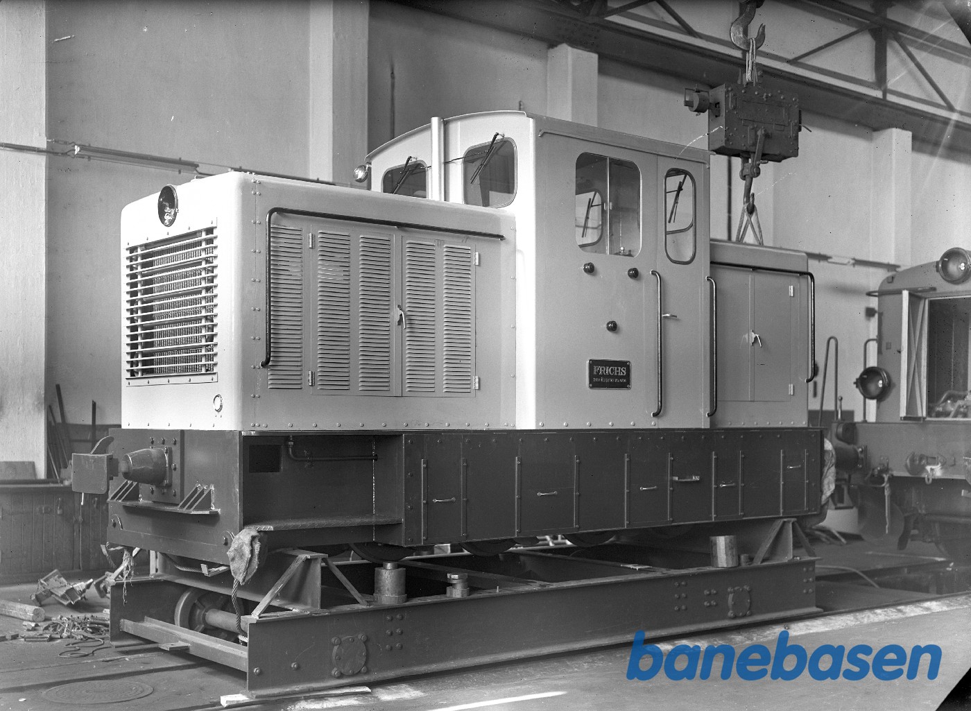 Roebanelokomotiv i Værkstedet. Nakskov sukkerfabrik Roebanelokomotiv i Værkstedet. Nakskov sukkerfabrik