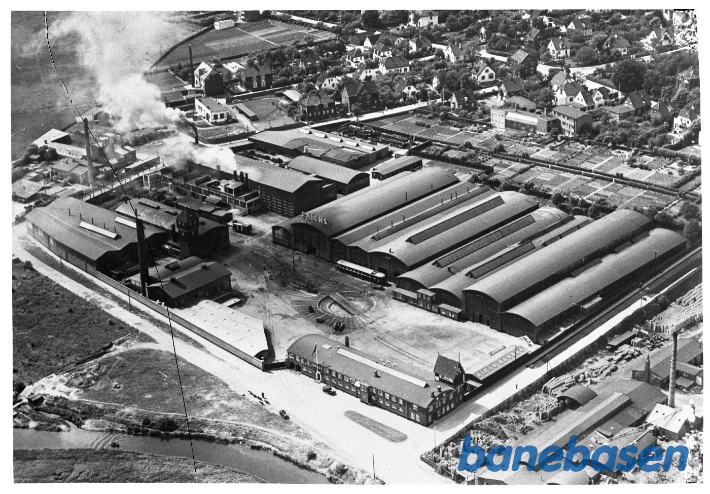 Luftfoto af fabrikken ,Opt. Juni 1939 Luftfoto af fabrikken ,Opt. Juni 1939