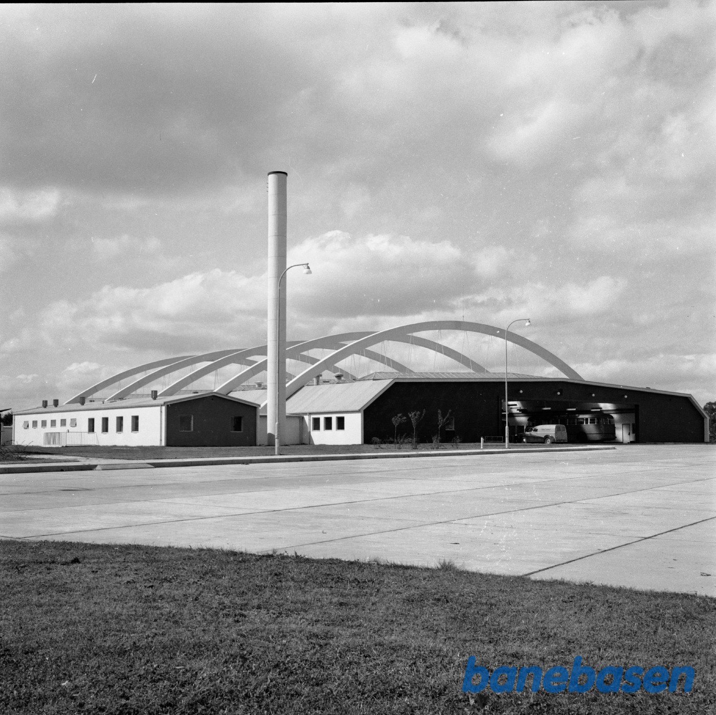 Garageanlæg for Aahus sporvejes busser under opførelse Garageanlæg for Aahus sporvejes busser under opførelse