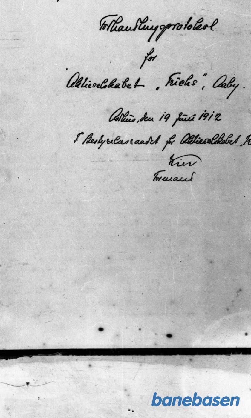 Affotografering af forhandingsprotokol fra Frichs