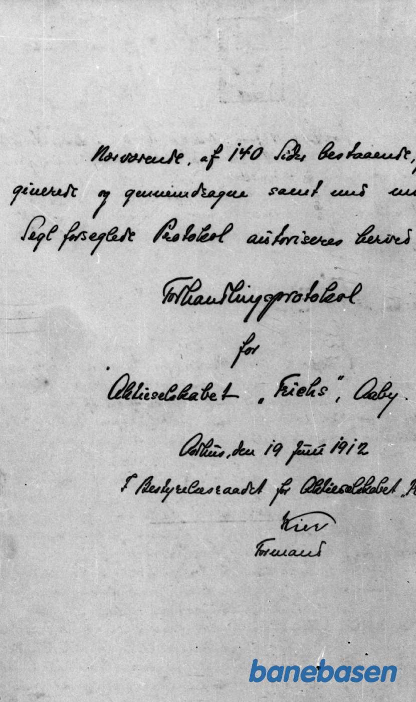 Affotografering af forhandingsprotokol fra Frichs