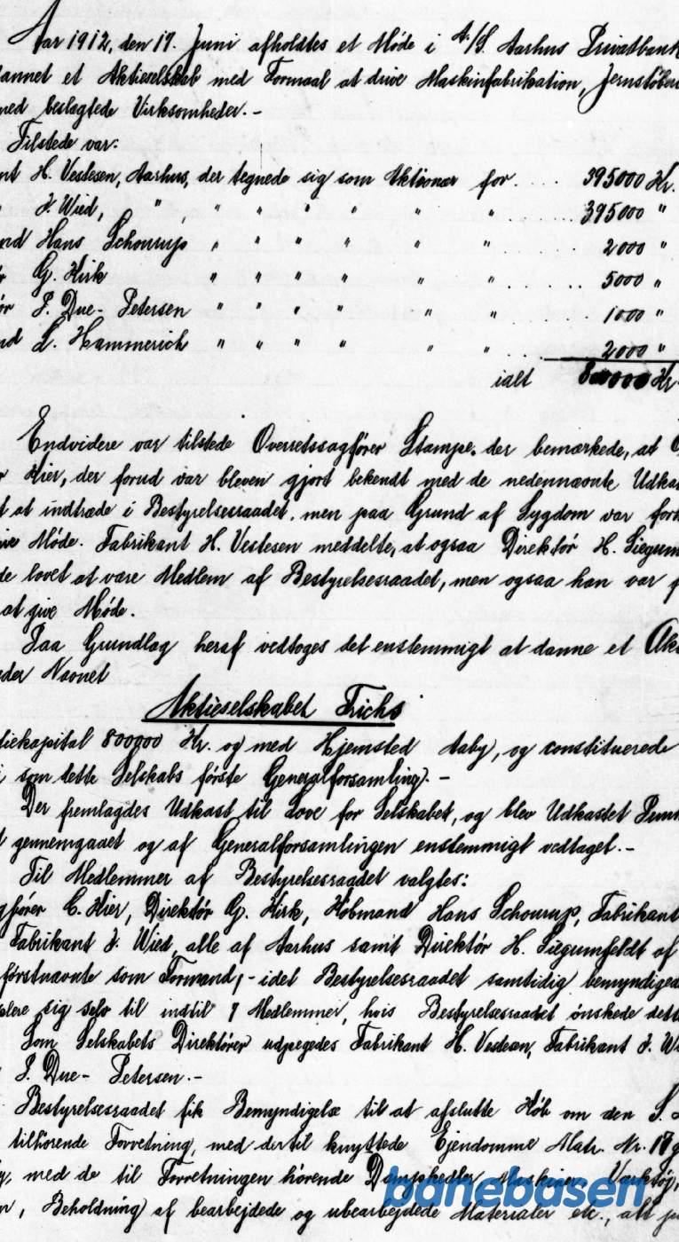 Affotografering af forhandingsprotokol fra Frichs