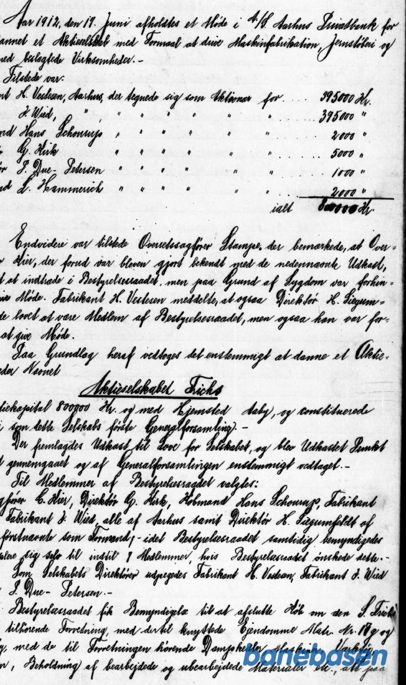 Affotografering af forhandingsprotokol fra Frichs