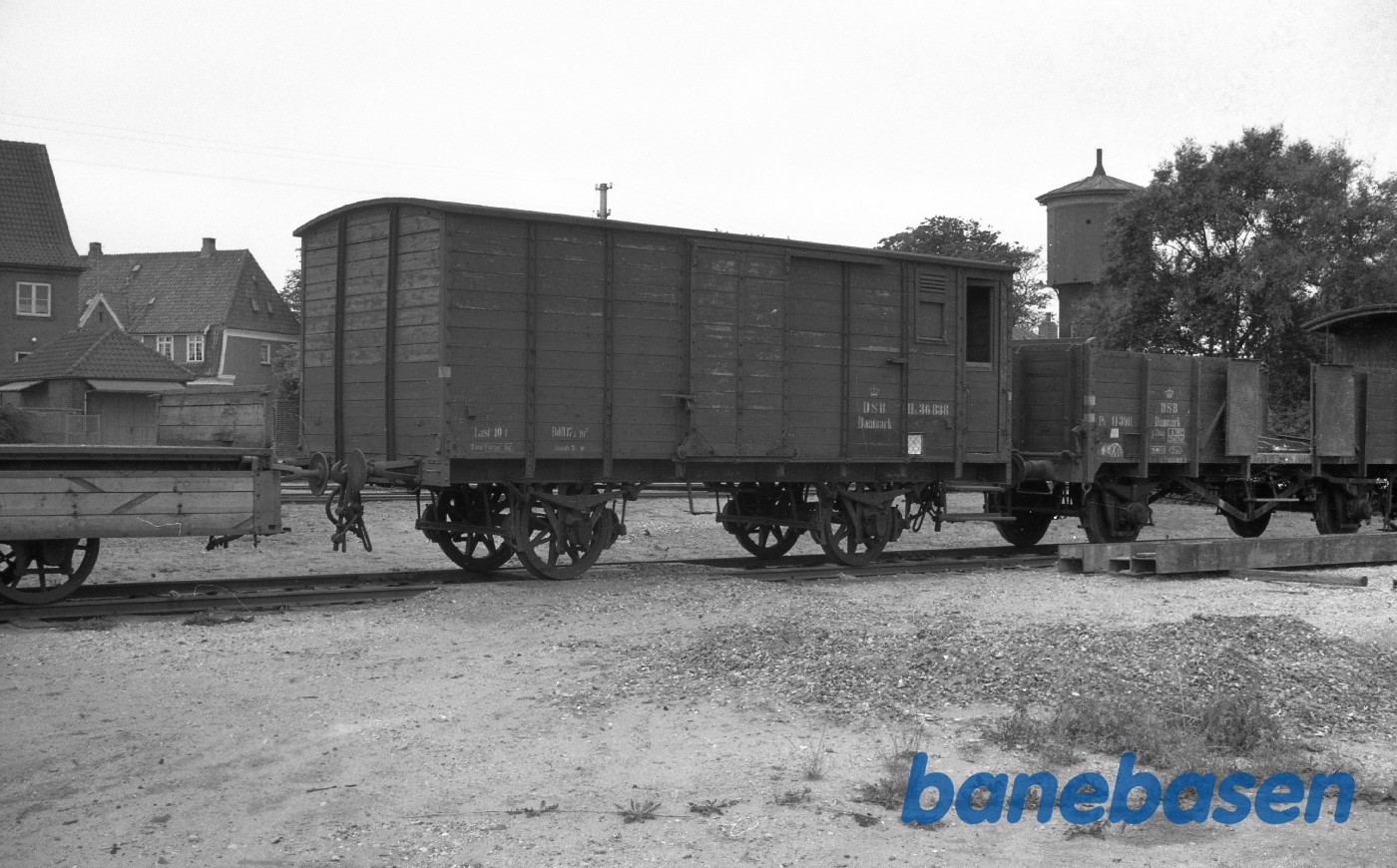 Ringkøbing. Lukket godsvogn DSB Ha 36838 Ringkøbing. Lukket godsvogn DSB Ha 36838