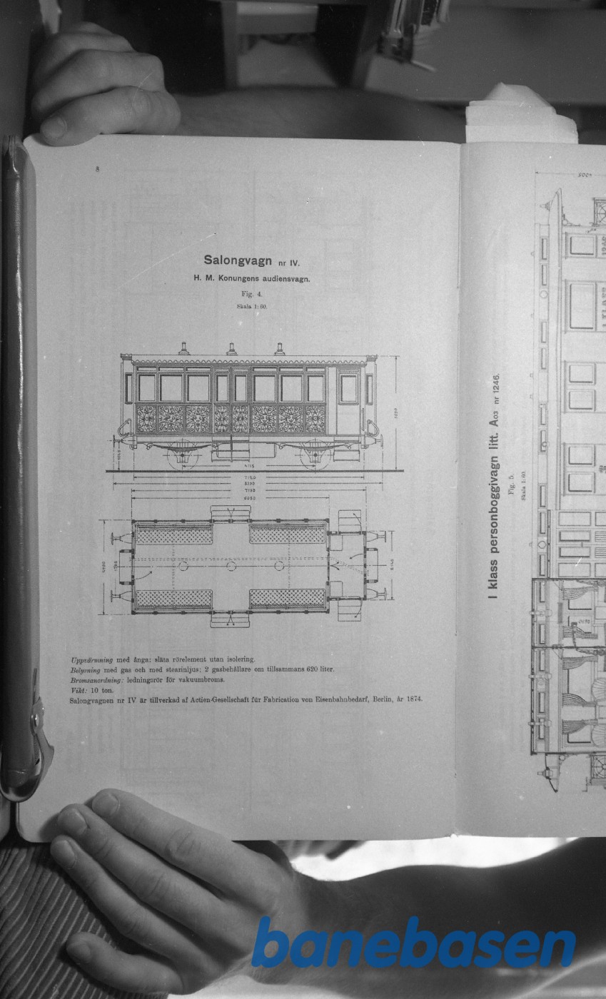Tegning.Svenske Jernbanevogne Tegning.Svenske Jernbanevogne