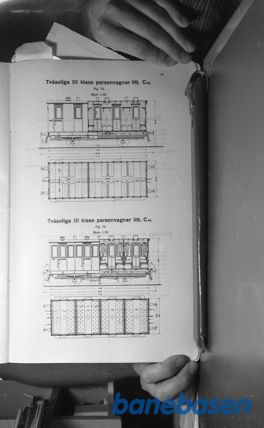 Tegning.Svenske Jernbanevogne Tegning.Svenske Jernbanevogne