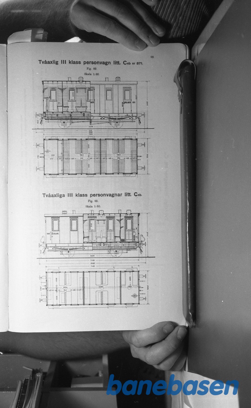 Tegning.Svenske Jernbanevogne Tegning.Svenske Jernbanevogne