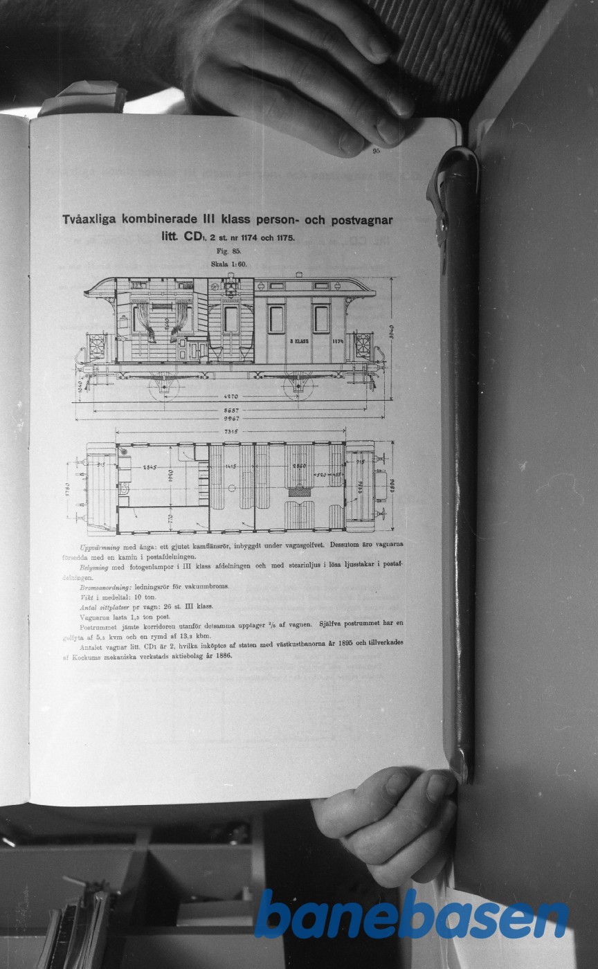 Tegning.Svenske Jernbanevogne Tegning.Svenske Jernbanevogne
