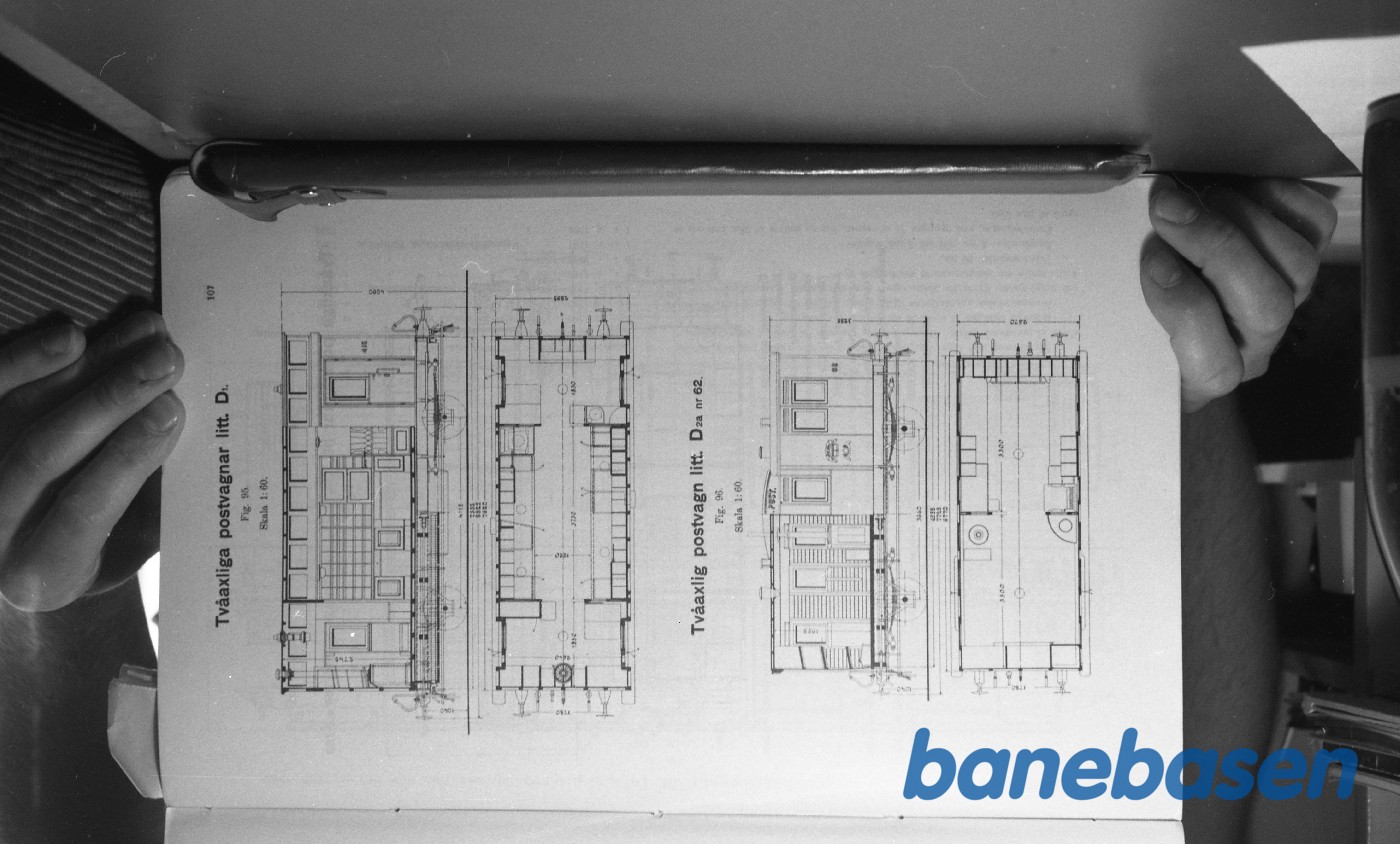 Tegning.Svenske Jernbanevogne Tegning.Svenske Jernbanevogne