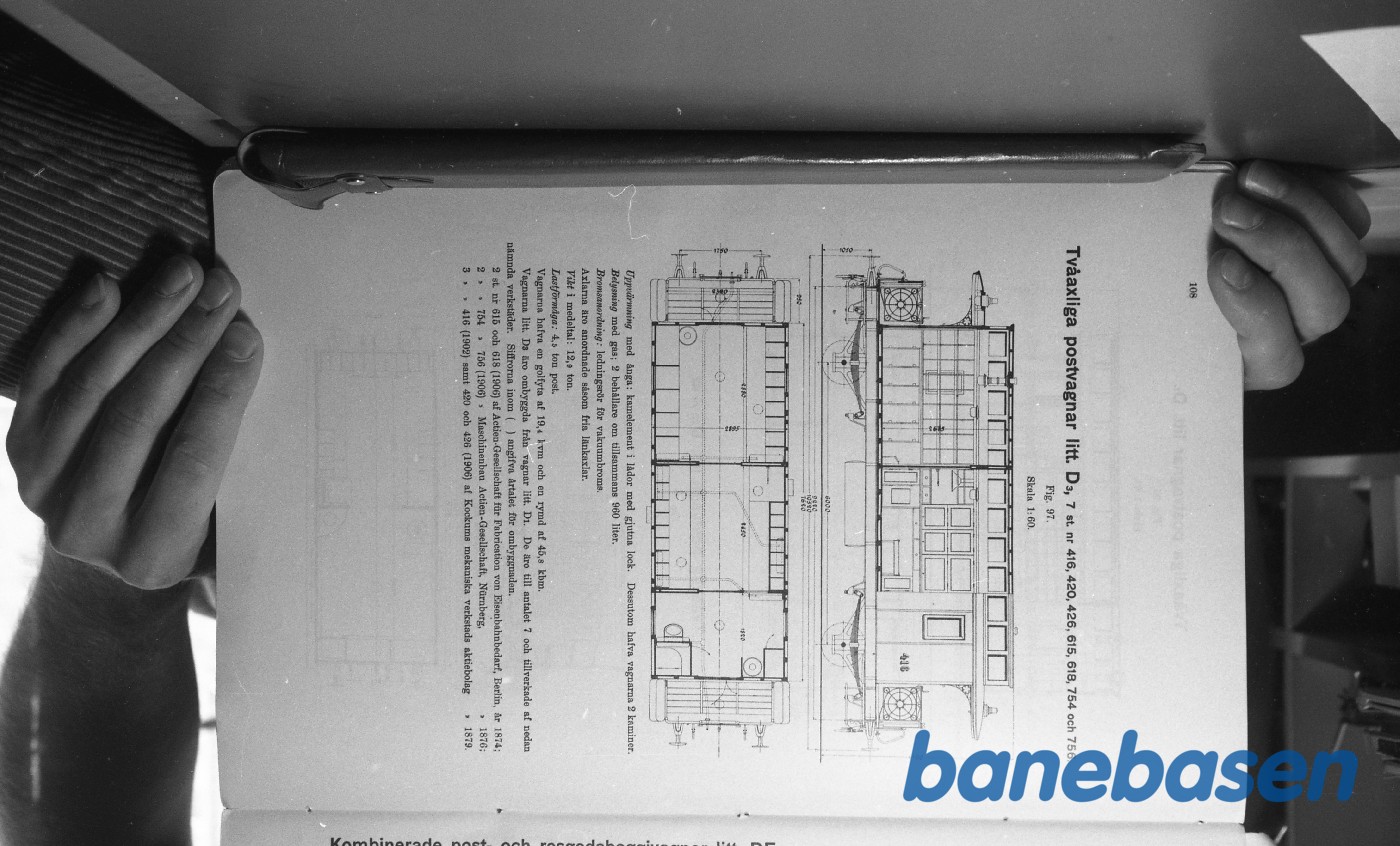 Tegning.Svenske Jernbanevogne Tegning.Svenske Jernbanevogne