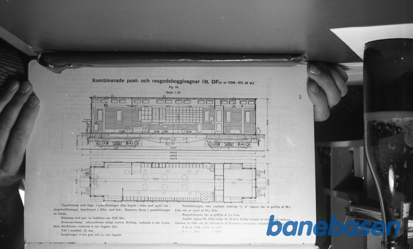 Tegning.Svenske Jernbanevogne Tegning.Svenske Jernbanevogne