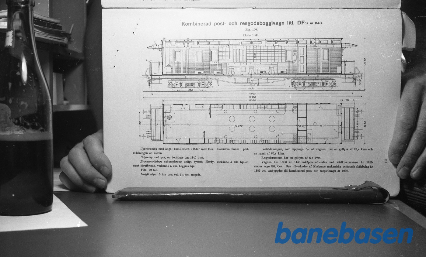 Tegning.Svenske Jernbanevogne Tegning.Svenske Jernbanevogne