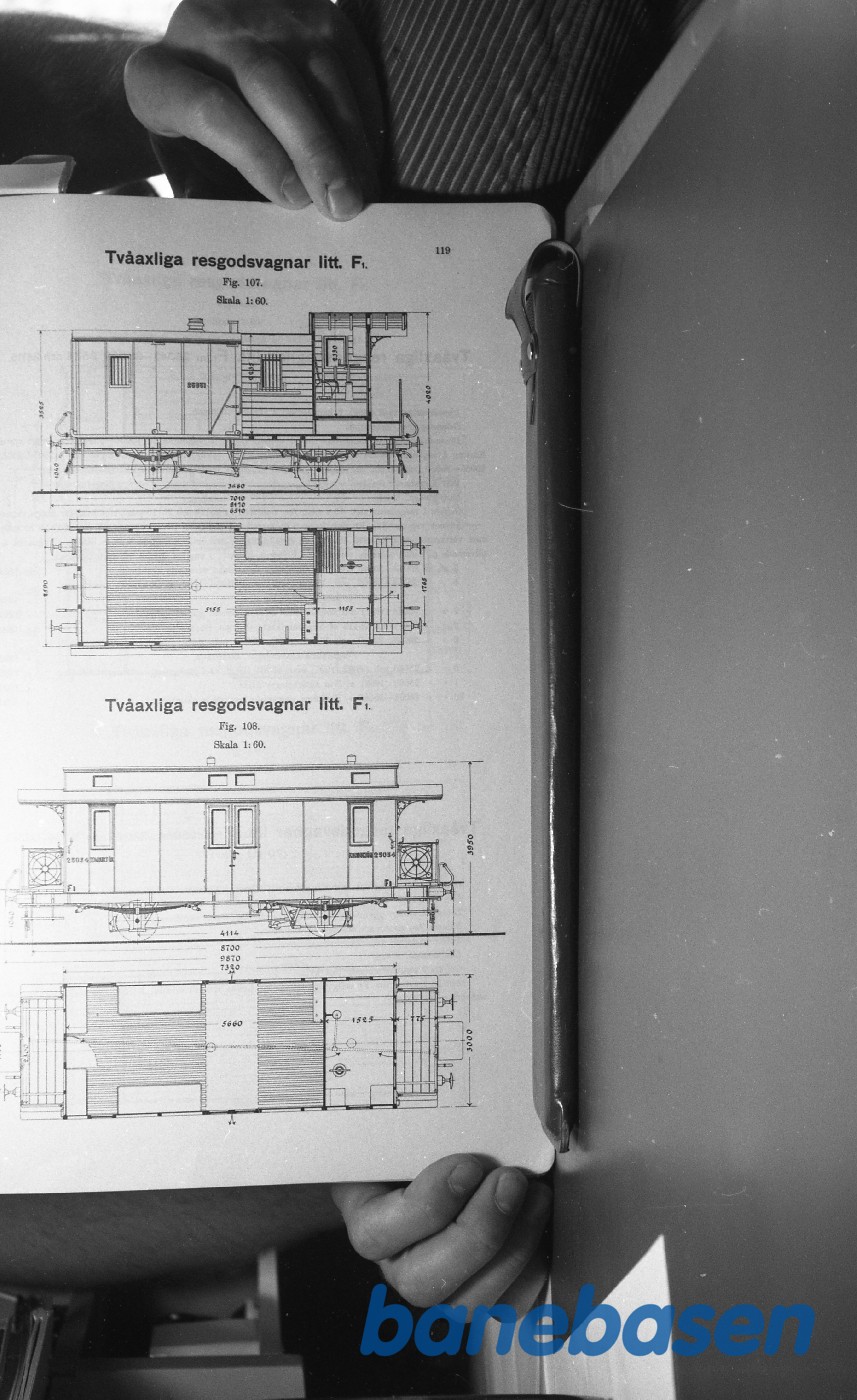 Tegning.Svenske Jernbanevogne Tegning.Svenske Jernbanevogne