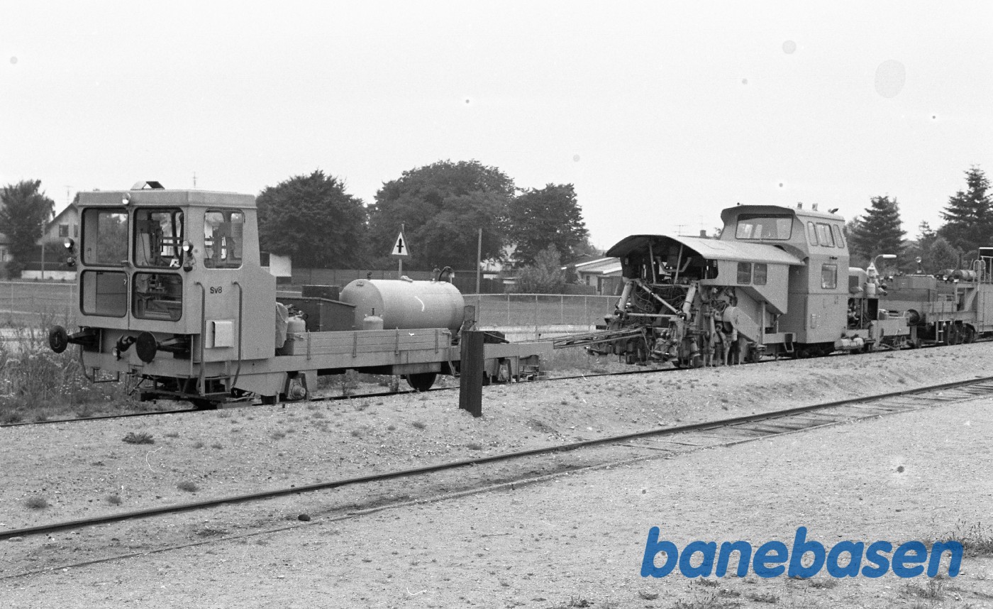 Gilleleje station med arbejdskøretøjer Gilleleje station med arbejdskøretøjer
