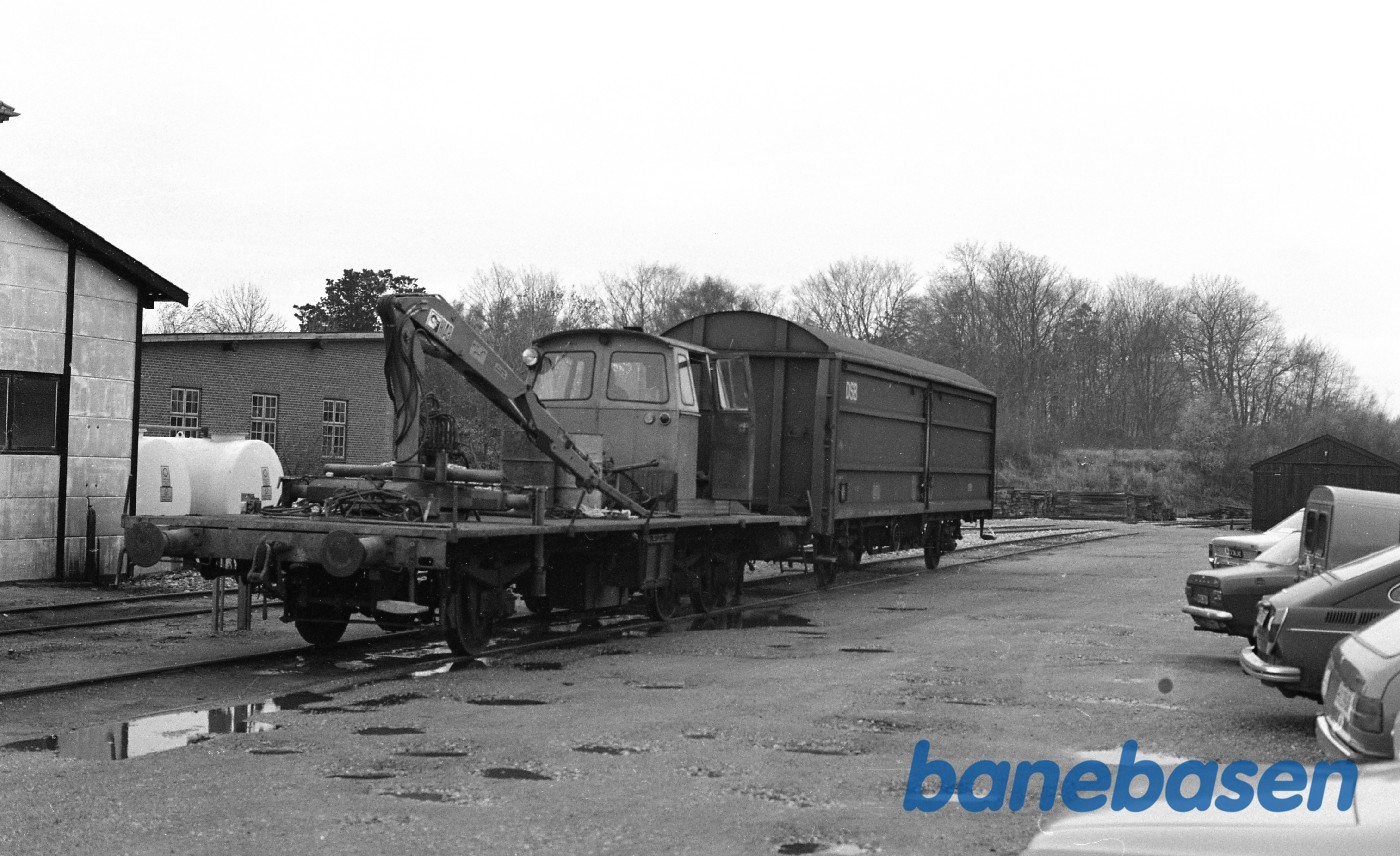 Gilleleje station med arbejdskøretøjer Gilleleje station med arbejdskøretøjer