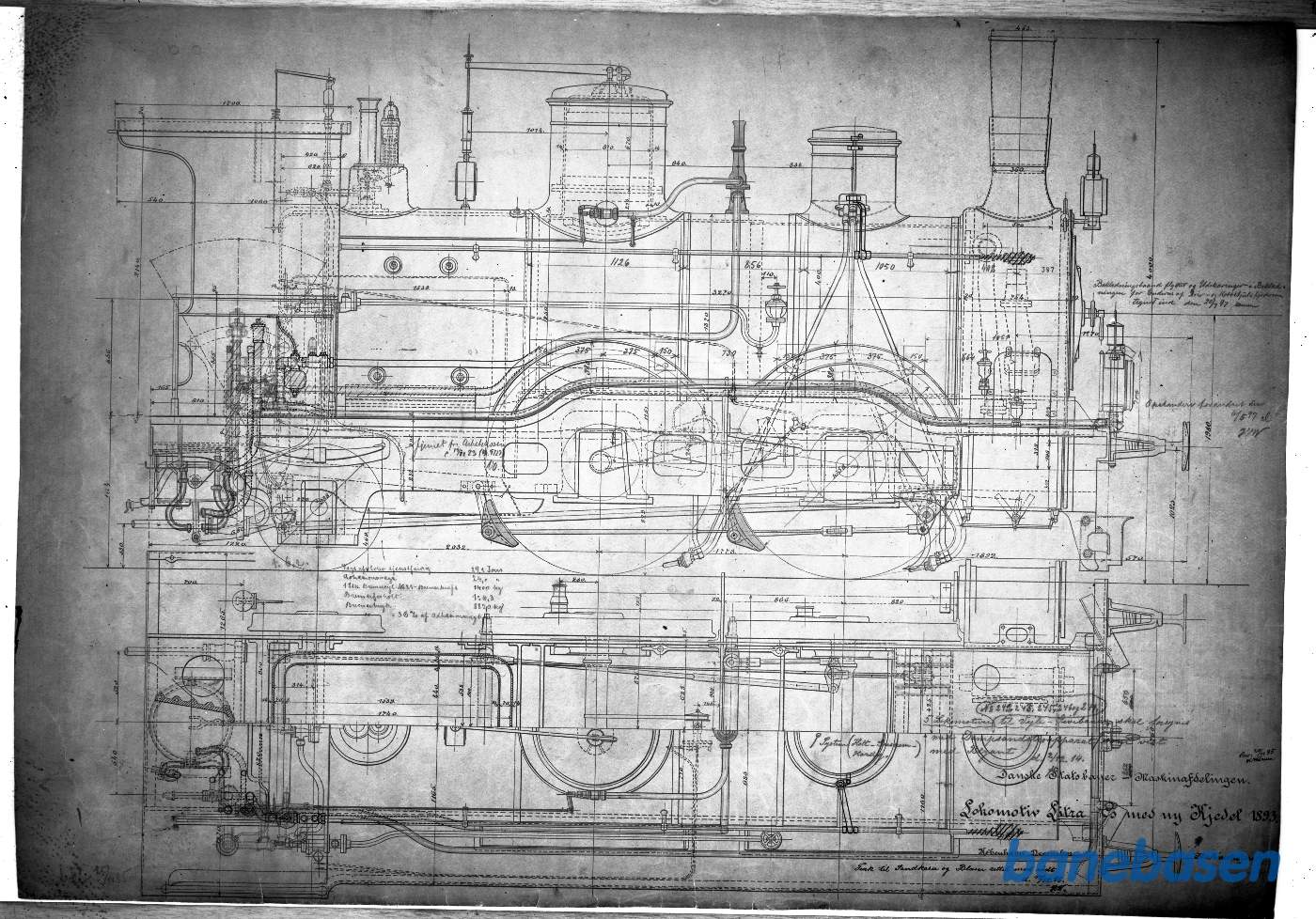 Tegning af Lokomotiv DSB CS