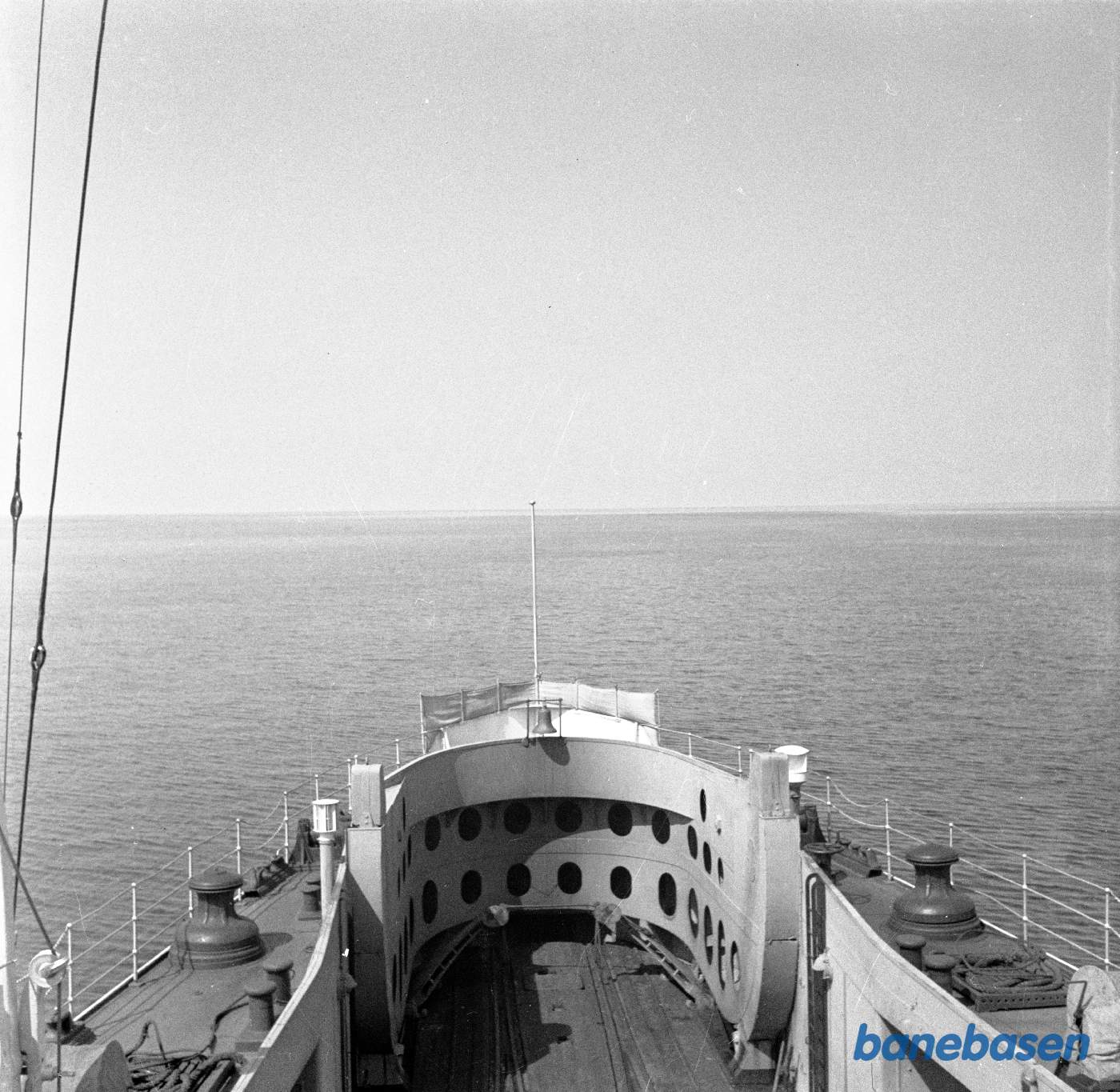 Dampfærge D/F Danmark. Stævnporten