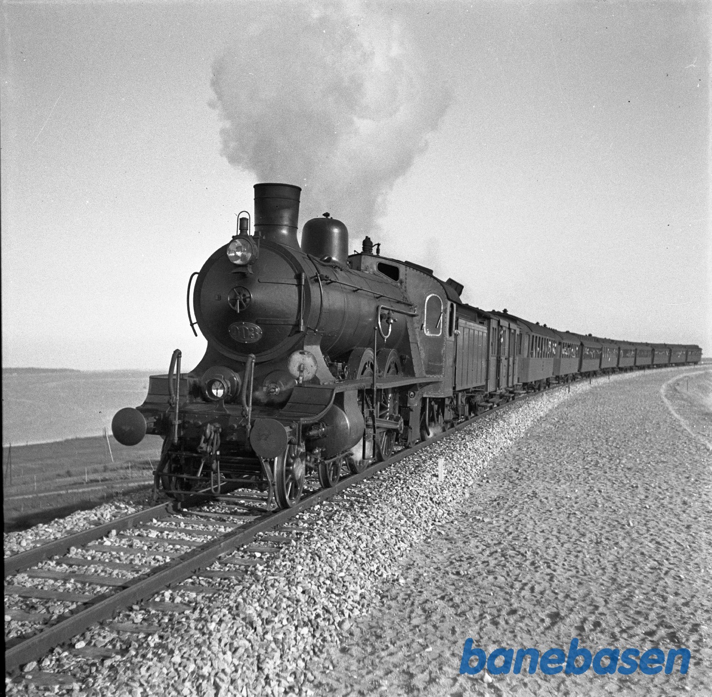 Damplokomotiv P 913 med særtog på Masnedø Damplokomotiv P 913 med særtog på Masnedø