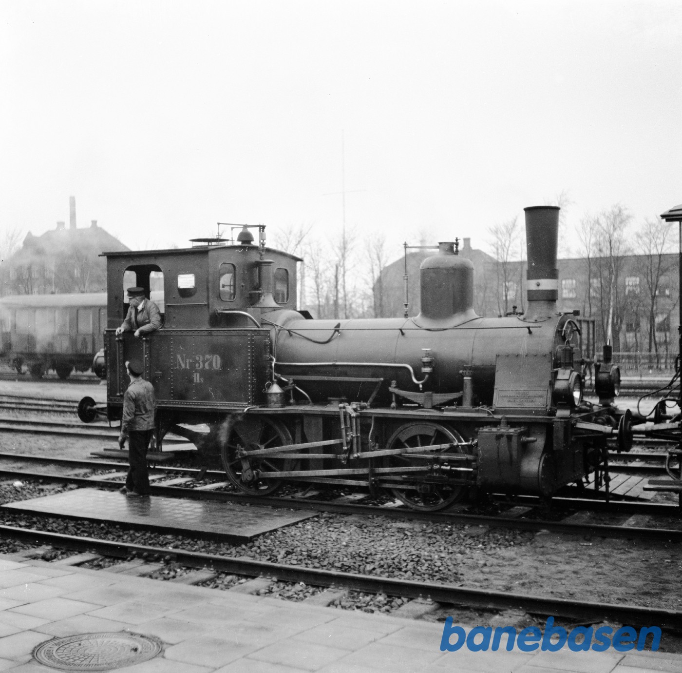 Damplokomotiv Hs 370 rangerer i Slagelse Damplokomotiv Hs 370 rangerer i Slagelse