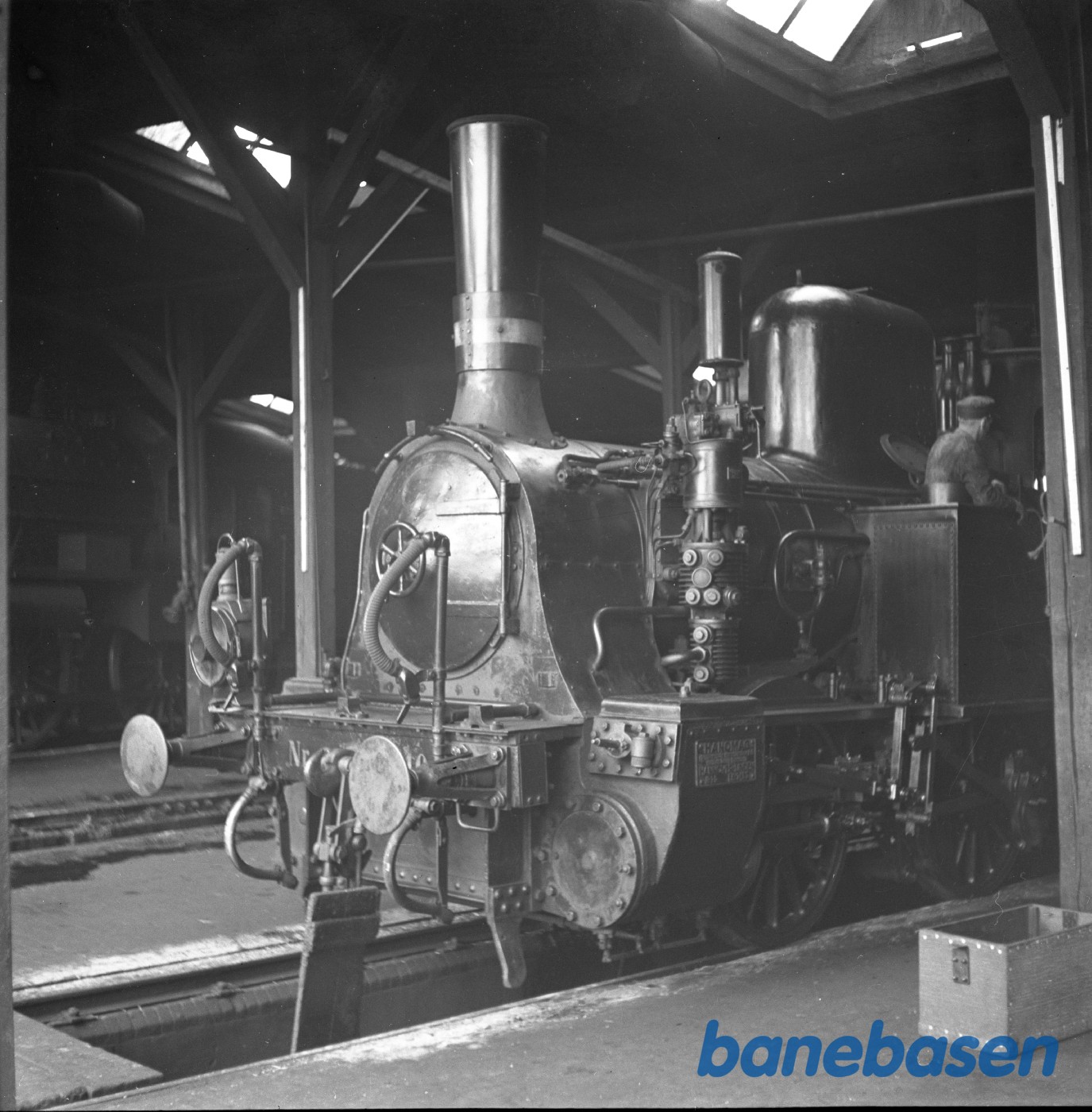 Damplokomotiv F 440 i remisen i Nyborg Damplokomotiv F 440 i remisen i Nyborg