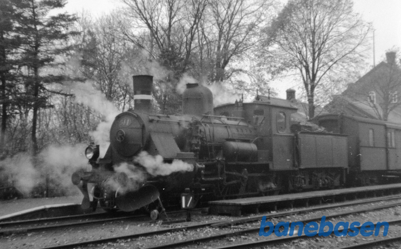 Damplokomotiv K 514 på Ribe station Damplokomotiv K 514 på Ribe station