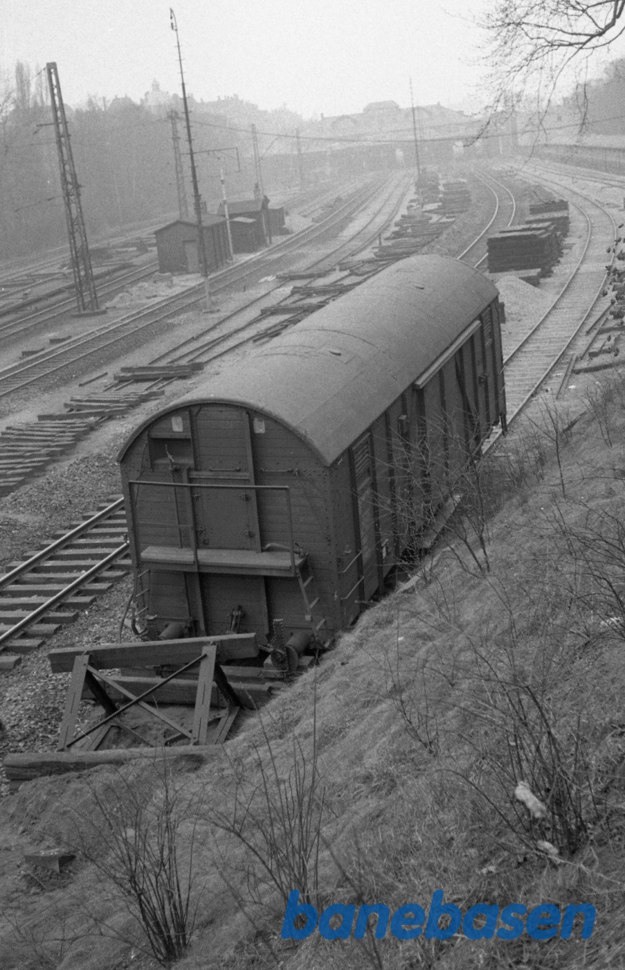 Lukket godsvogn på Østerport station Lukket godsvogn på Østerport station