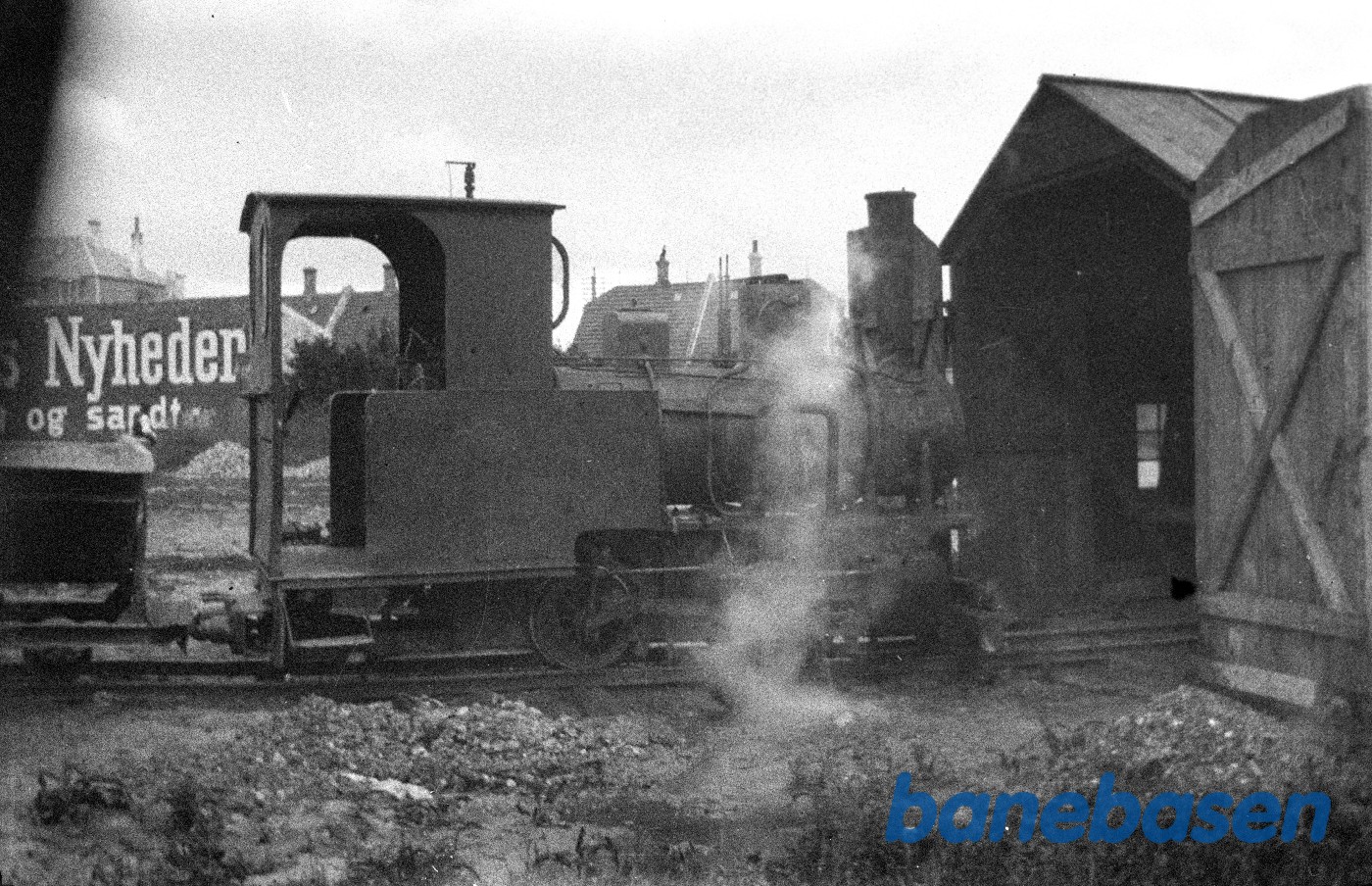 Damplokomotiv Malle III, entreprenørmaskine. Jordarbejder 4. hovedspor Charlottenlund- Hellerup Damplokomotiv Malle III, entreprenørmaskine. Jordarbejder 4. hovedspor Charlottenlund- Hellerup