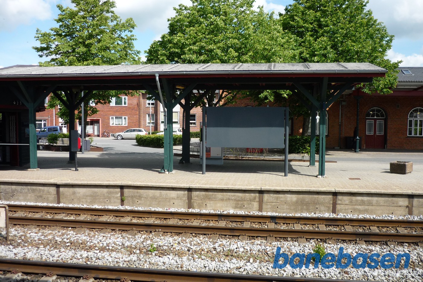 Perrontag på Bramming station Perrontag på Bramming station