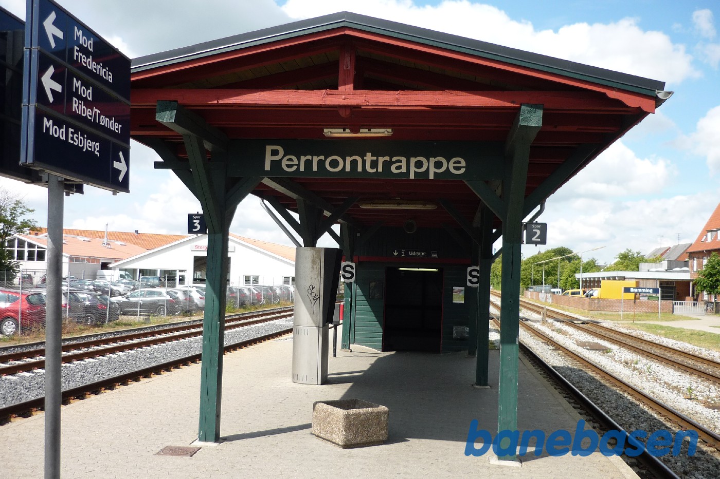 Perrontrappe på Bramming station Perrontrappe på Bramming station