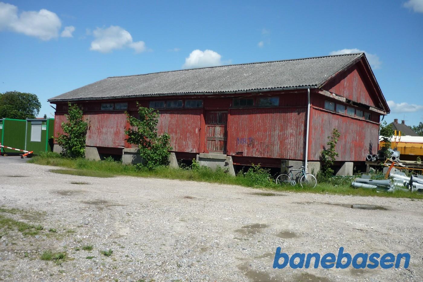Præsentation af de nye Lint tog. Det gamle pakhus på Haarlev station Præsentation af de nye Lint tog. Det gamle pakhus på Haarlev station