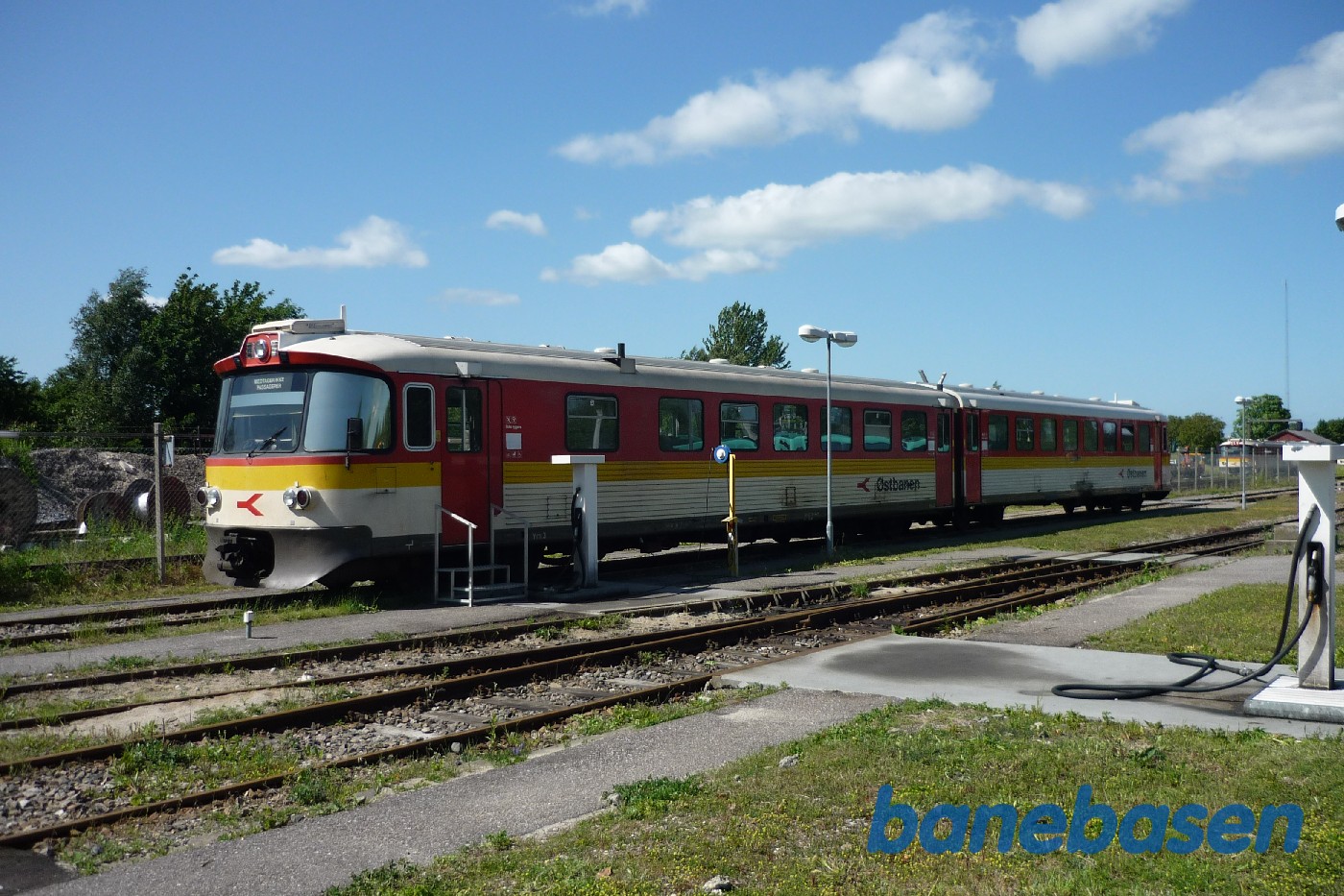 Præsentation af de nye Lint tog. Lint tog foran værkstedet Præsentation af de nye Lint tog. Lint tog foran værkstedet