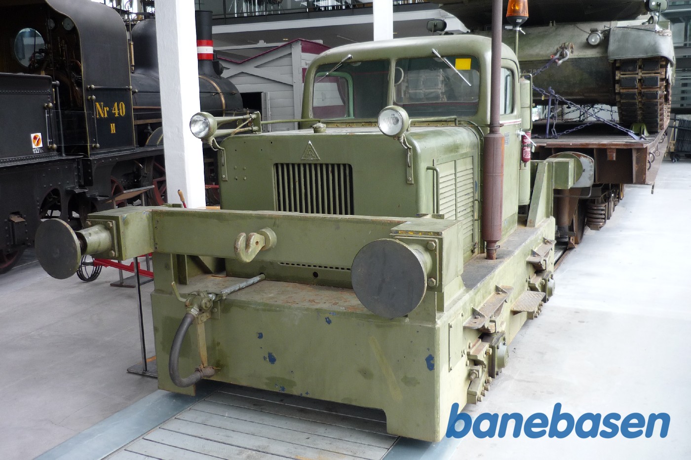 Danmarks Jernbanemuseeum. Rangertrolje i udstillingen Danmarks Jernbanemuseeum. Rangertrolje i udstillingen