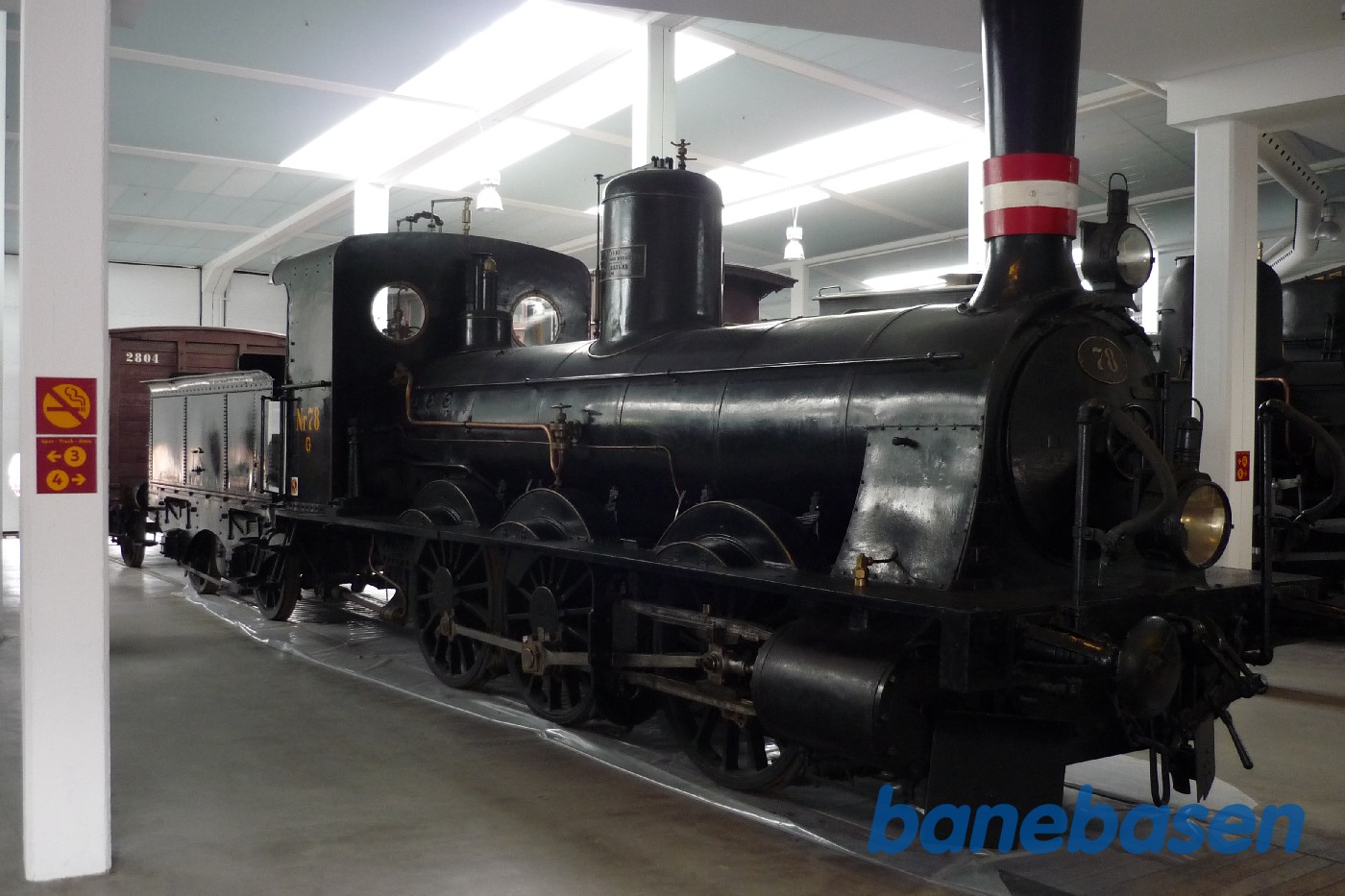 Danmarks Jernbanemuseeum. DSB G 78 i udstillingen Danmarks Jernbanemuseeum. DSB G 78 i udstillingen