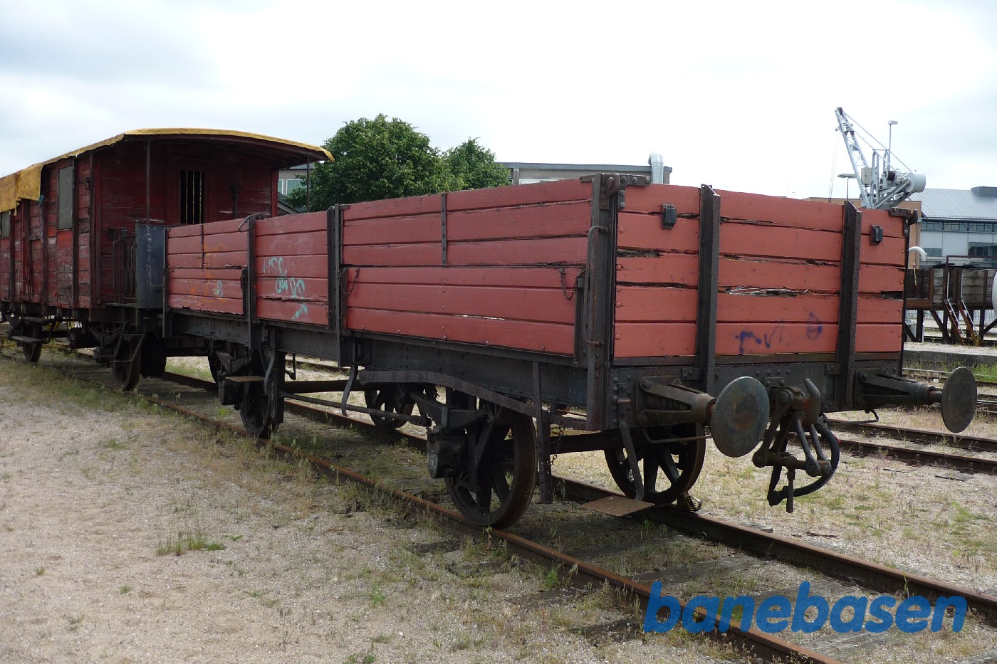 Danmarks Jernbanemuseeum. Gammel åben godsvogn Danmarks Jernbanemuseeum. Gammel åben godsvogn