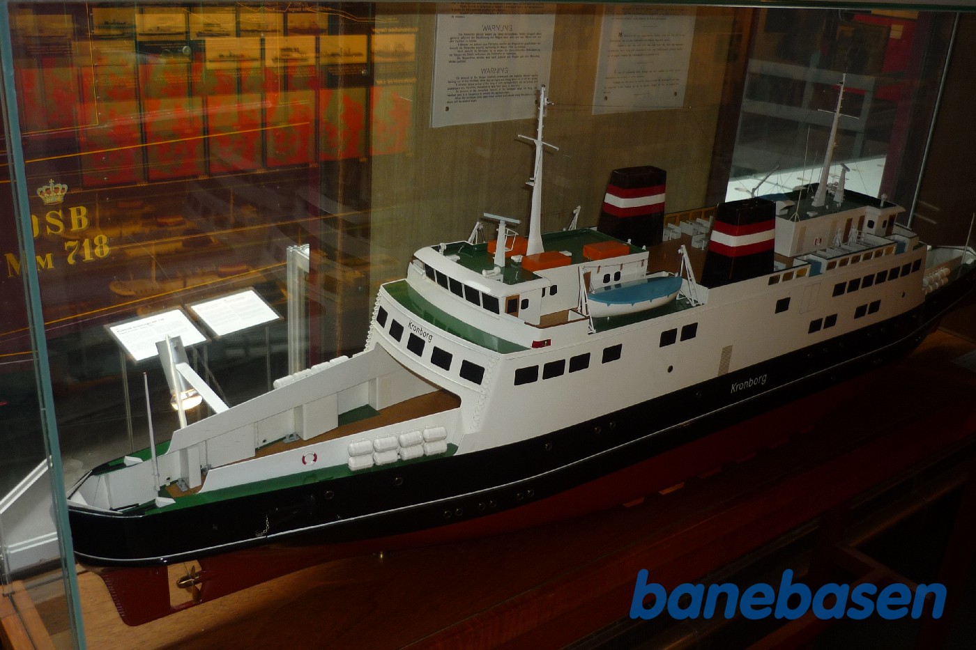 Danmarks Jernbanemuseeum. Model af færgen Kronborg. Danmarks Jernbanemuseeum. Model af færgen Kronborg.