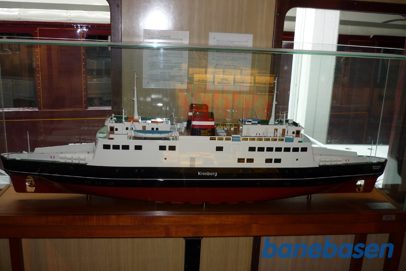 Danmarks Jernbanemuseeum. Model af færgen Kronborg. Danmarks Jernbanemuseeum. Model af færgen Kronborg.