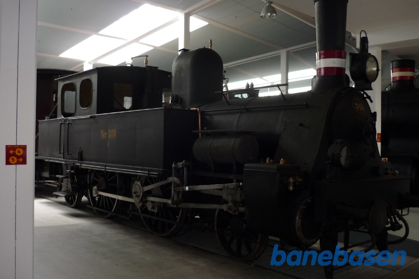 Danmarks Jernbanemuseeum. O 318 i udstillingen Danmarks Jernbanemuseeum. O 318 i udstillingen