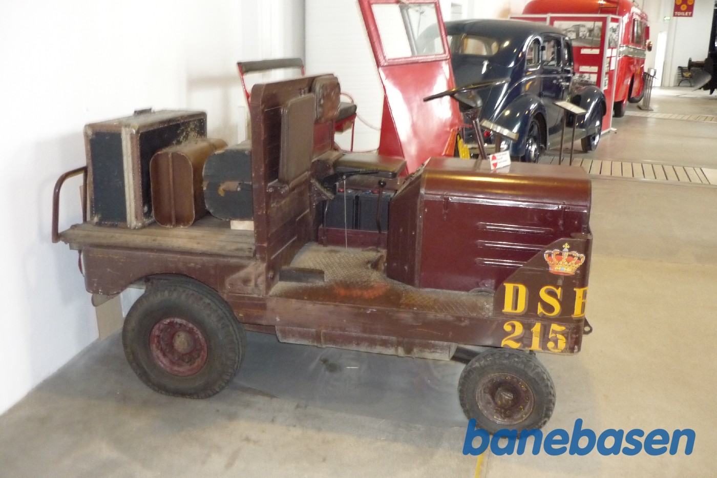 Danmarks Jernbanemuseeum. DSB Perronbil i udstillingen Danmarks Jernbanemuseeum. DSB Perronbil i udstillingen